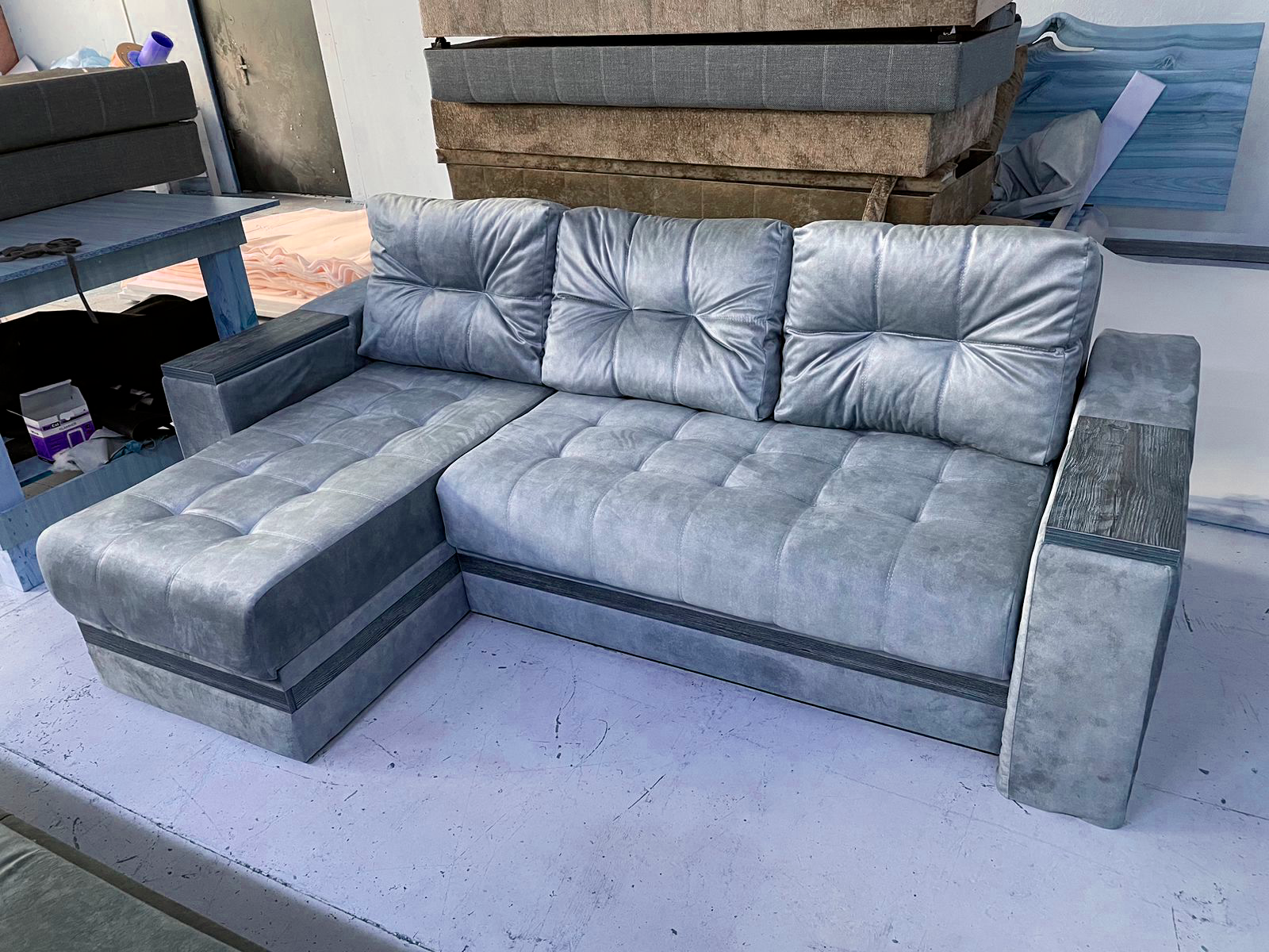 Диван угловой Кёльн (Серый)