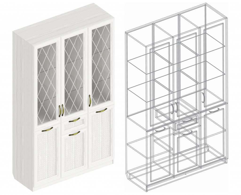 Сервант «Александрия» ГА-03 1200х455х2050