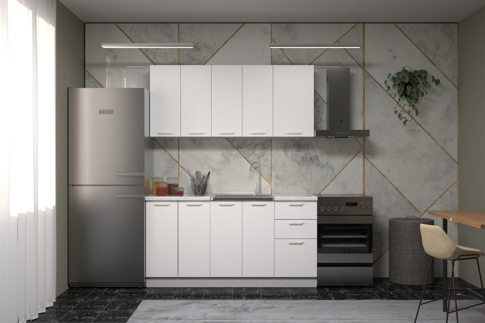 Кухня Марсель 1.6 Фреш Графит