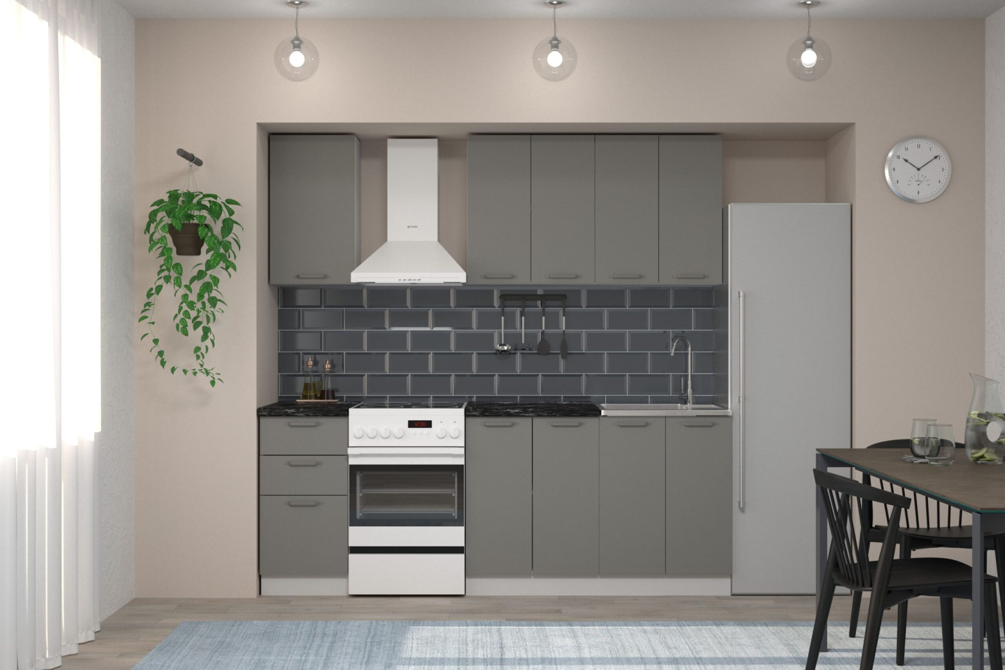 Кухня Марсель 1.6 Фреш Графит